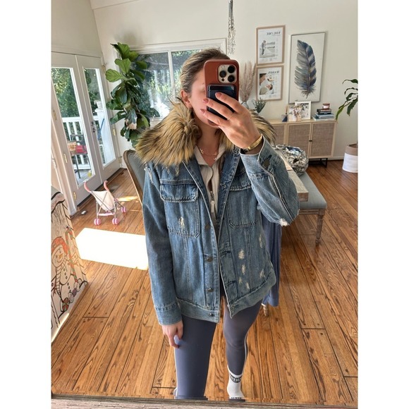 Blank NYC Love Denim Oversized Lined Jacket XS - Picture 7 of 11